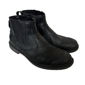 Timberland Black Leather Chelsea Boots Pull Tab Redwood Falls Sz 13